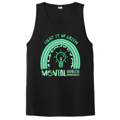 Light It Up Green Tal Health Awareness Rainbow End Stigma Gift PosiCharge Competitor Tank