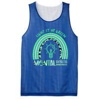 Light It Up Green Tal Health Awareness Rainbow End Stigma Gift Mesh Reversible Basketball Jersey Tank