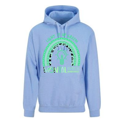 Light It Up Green Tal Health Awareness Rainbow End Stigma Gift Unisex Surf Hoodie