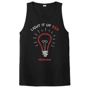 Light It Up Red Instead Acceptance Of Autism Gift PosiCharge Competitor Tank