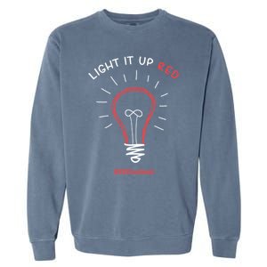 Light It Up Red Instead Acceptance Of Autism Gift Garment-Dyed Sweatshirt