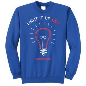 Light It Up Red Instead Acceptance Of Autism Gift Sweatshirt