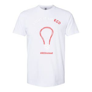 Light It Up Red Instead Acceptance Of Autism Gift Softstyle CVC T-Shirt