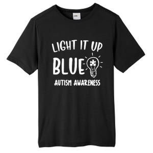 Light It Up Blue Autism I Wear Blue For Warrior Tall Fusion ChromaSoft Performance T-Shirt