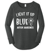 Light It Up Blue Autism I Wear Blue For Warrior Women's Perfect Tri Tunic Long Sleeve Shirt