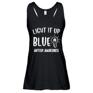 Light It Up Blue Autism I Wear Blue For Warrior Ladies Essential Flowy Tank