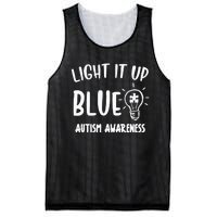 Light It Up Blue Autism I Wear Blue For Warrior Mesh Reversible Basketball Jersey Tank