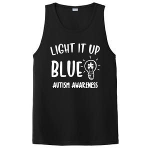 Light It Up Blue Autism I Wear Blue For Warrior PosiCharge Competitor Tank