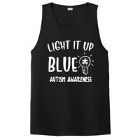 Light It Up Blue Autism I Wear Blue For Warrior PosiCharge Competitor Tank