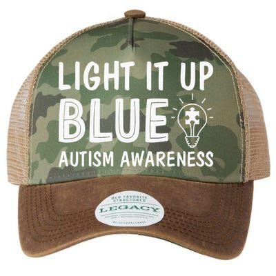 Light It Up Blue Autism I Wear Blue Legacy Tie Dye Trucker Hat