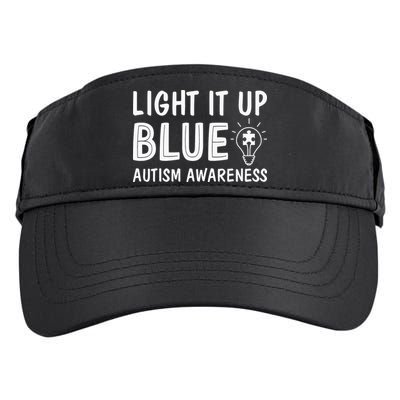Light It Up Blue Autism I Wear Blue Adult Drive Performance Visor