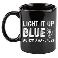 Light It Up Blue Autism I Wear Blue 11oz C Handle Ceramic Mug