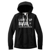 Light It Up Blue Autism I Wear Blue Women's Fleece Hoodie