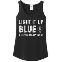 Light It Up Blue Autism I Wear Blue Ladies Essential Tank