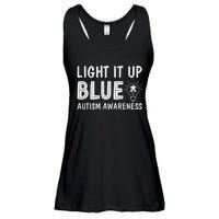 Light It Up Blue Autism I Wear Blue Ladies Essential Flowy Tank