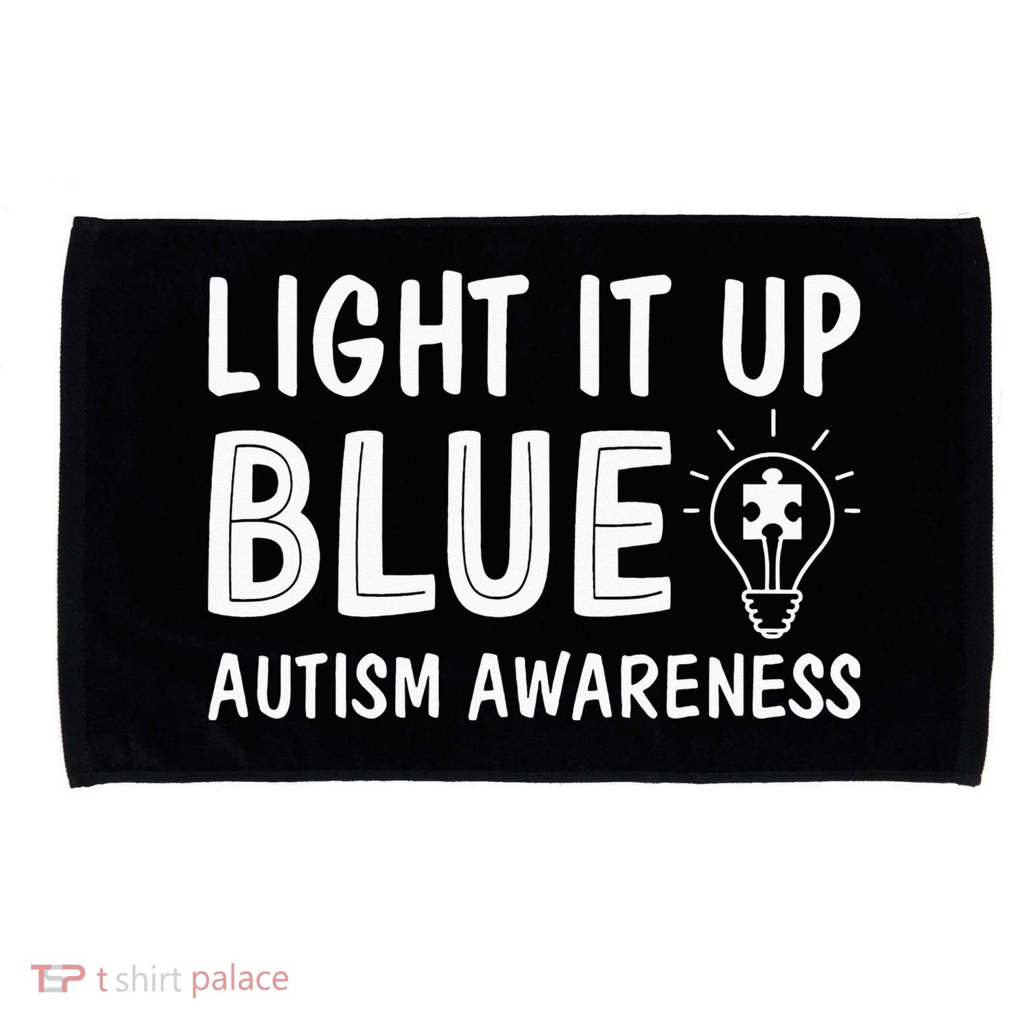 Light It Up Blue Autism I Wear Blue Microfiber Hand Towel