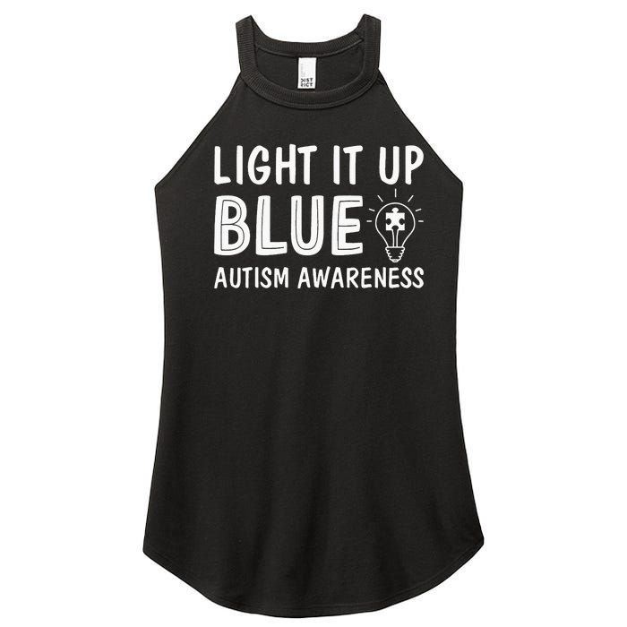 Light It Up Blue Autism I Wear Blue Women's Perfect Tri Rocker Tank