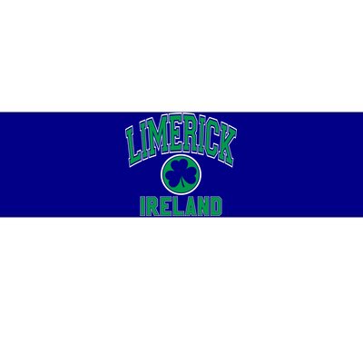 Limerick Ireland Varsity Style Shamrock Green Print Cool Gift Bumper Sticker