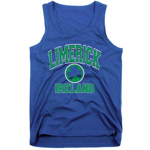 Limerick Ireland Varsity Style Shamrock Green Print Cool Gift Tank Top