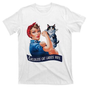 Ladies Is Voting Kamala Childless Cat Ladies Vote President T-Shirt