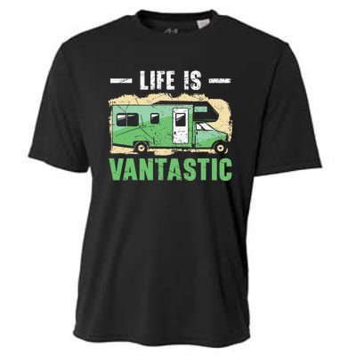 Life Is Vantastic RV Camp Van funny Camping Lover Cooling Performance Crew T-Shirt