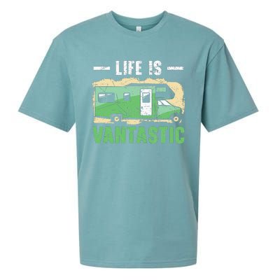 Life Is Vantastic RV Camp Van funny Camping Lover Sueded Cloud Jersey T-Shirt