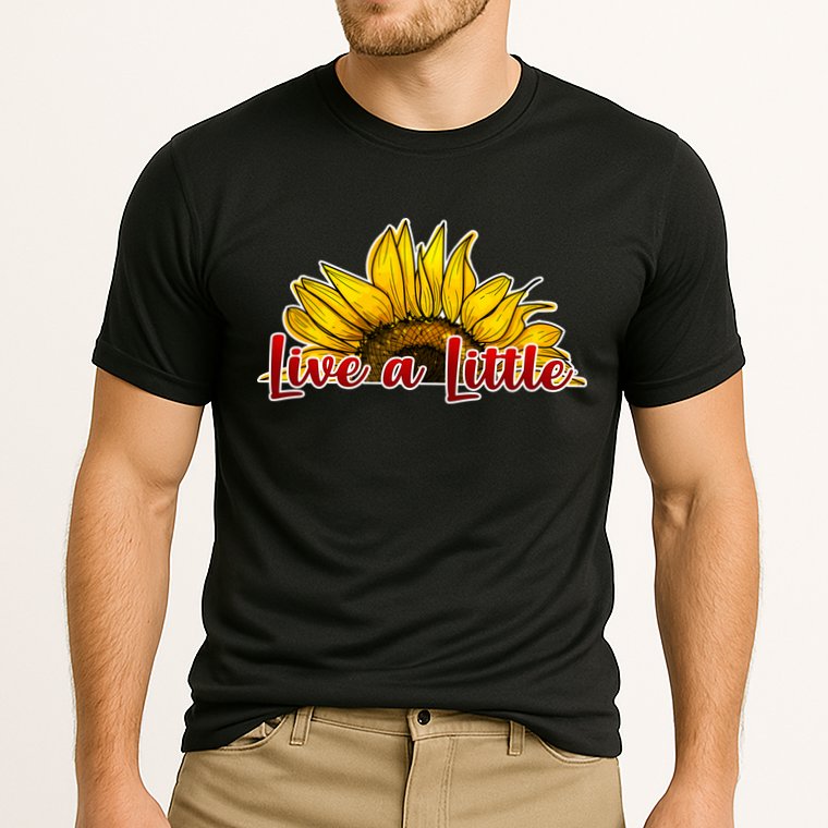 Live A Little Sunflower Cooling Performance Crew T-Shirt