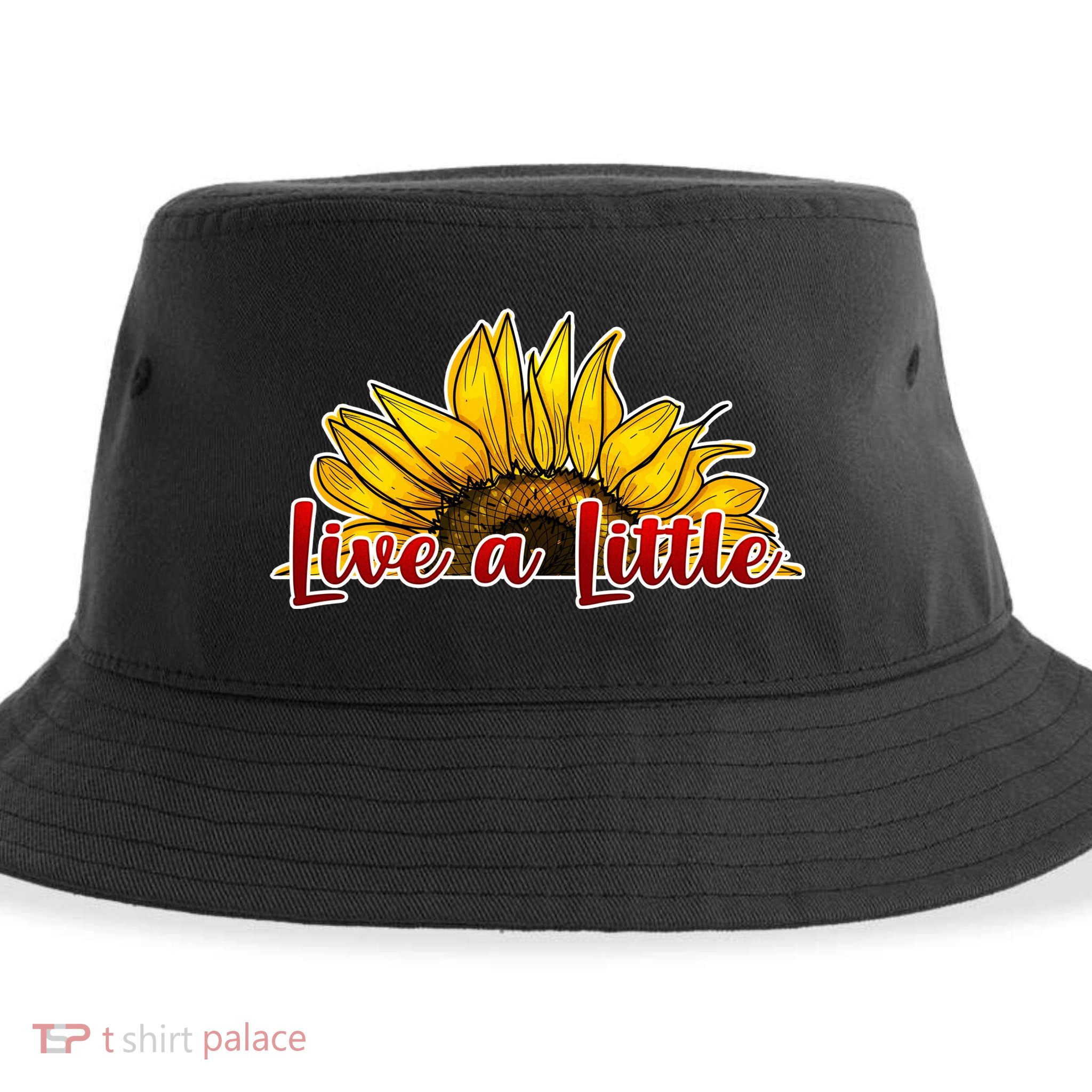 Live A Little Sunflower Sustainable Bucket Hat
