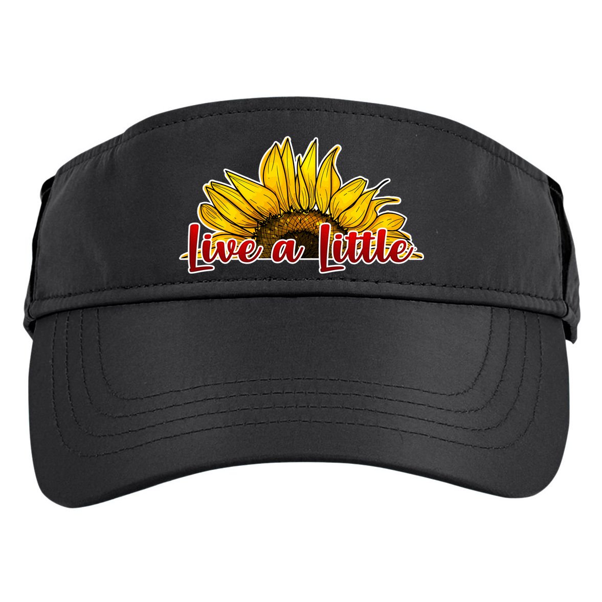 Live A Little Sunflower Adult Drive Performance Visor