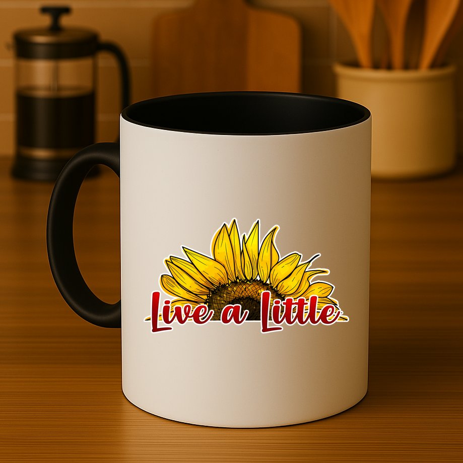 Live A Little Sunflower Mug