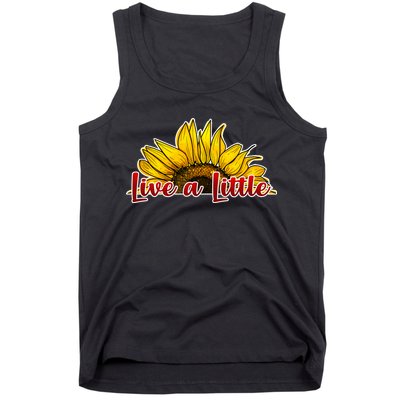 Live A Little Sunflower Tank Top