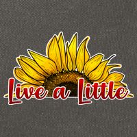 Live A Little Sunflower Cotton Canvas Backpack
