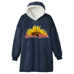 Live A Little Sunflower Hooded Wearable Blanket