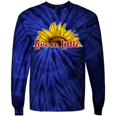 Live A Little Sunflower Tie-Dye Long Sleeve Shirt