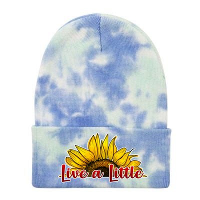 Live A Little Sunflower Tie Dye 12in Knit Beanie