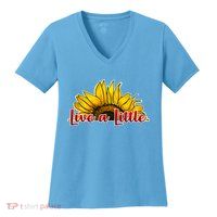 Live A Little Sunflower Women's V-Neck T-Shirt