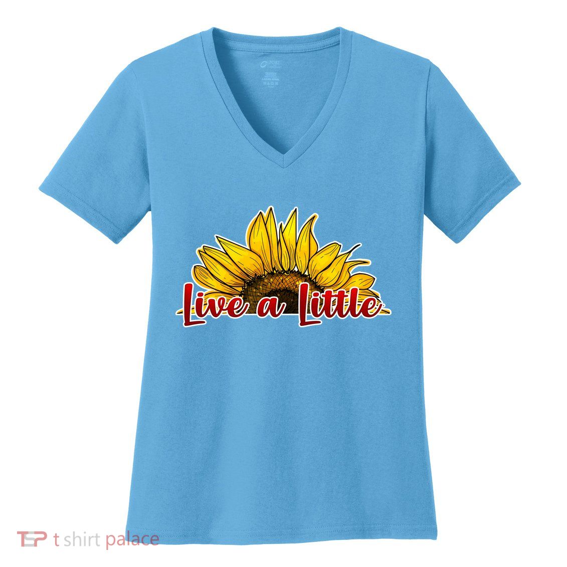 Live A Little Sunflower Women's V-Neck T-Shirt
