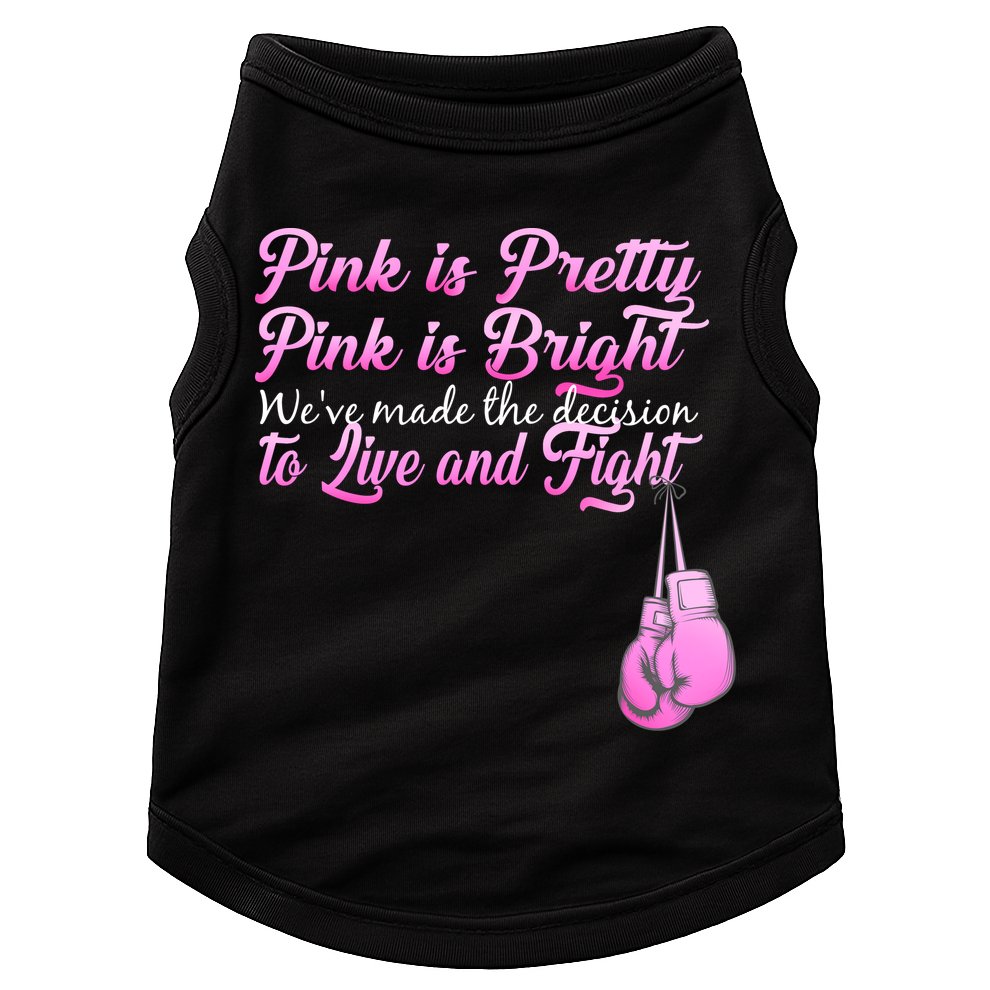 Live And Fight Pink Breast Cancer Doggie Tank