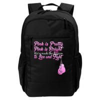 Live And Fight Pink Breast Cancer Daily Commute Backpack