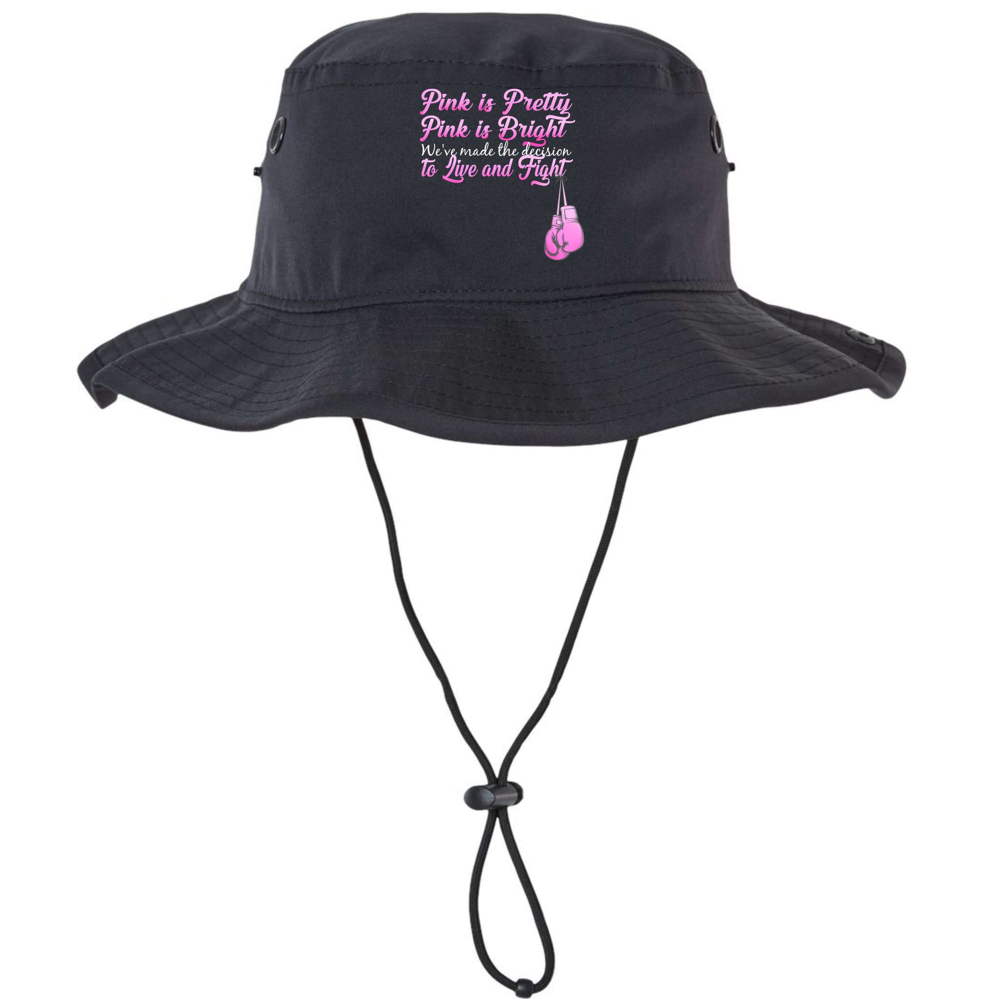 Live And Fight Pink Breast Cancer Bucket Hat