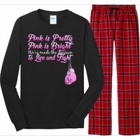 Live And Fight Pink Breast Cancer Long Sleeve Pajama Set