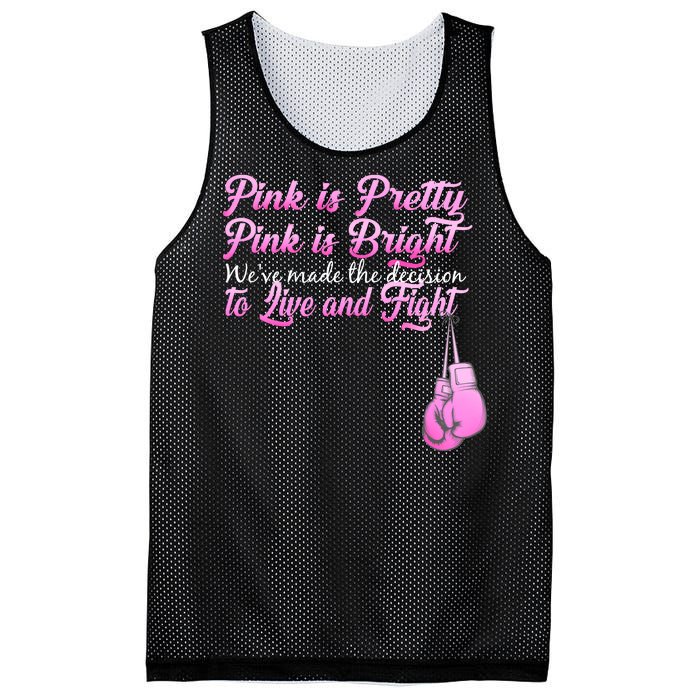 Live And Fight Pink Breast Cancer Mesh Reversible Basketball Jersey Tank