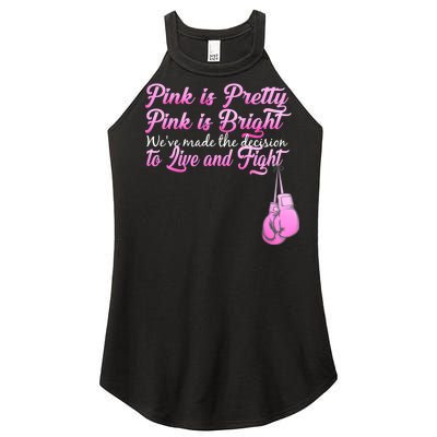 Live And Fight Pink Breast Cancer Women’s Perfect Tri Rocker Tank