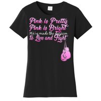 Live And Fight Pink Breast Cancer Women's T-Shirt