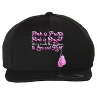 Live And Fight Pink Breast Cancer Wool Snapback Cap