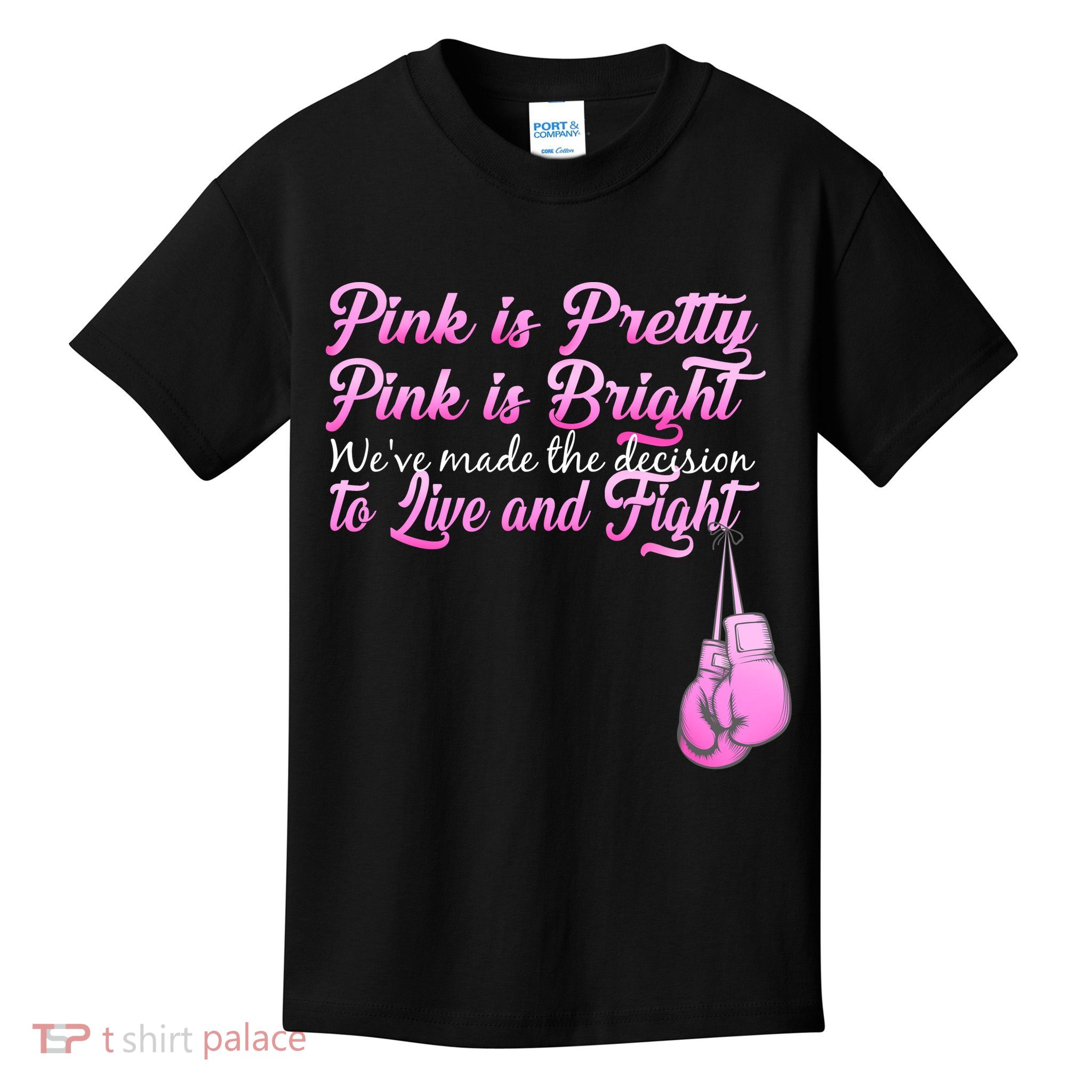 Live And Fight Pink Breast Cancer Kids T-Shirt