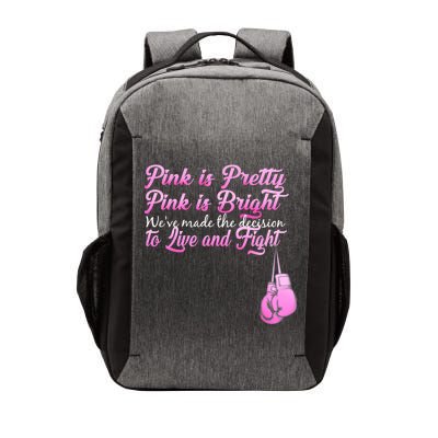 Live And Fight Pink Breast Cancer Vector Backpack