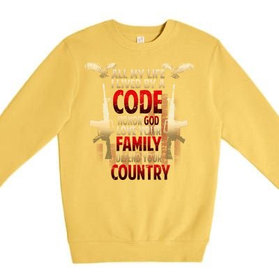 Live By A Code Premium Crewneck Sweatshirt