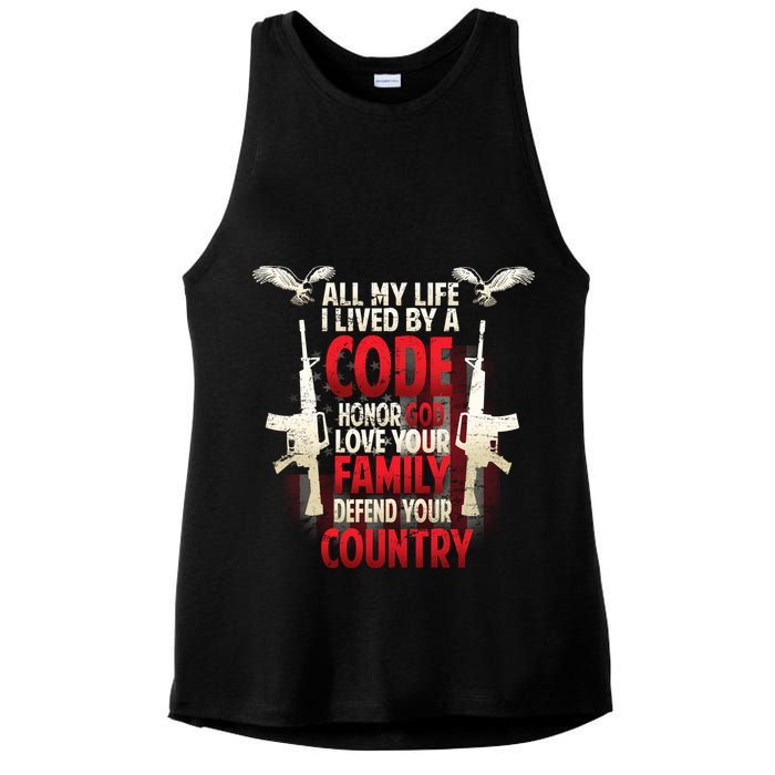 Live By A Code Ladies PosiCharge Tri-Blend Wicking Tank