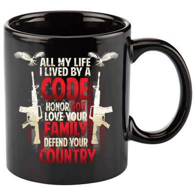 Live By A Code 11oz C Handle Ceramic Mug